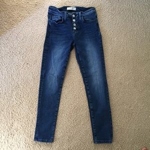 flying monkey high waisted button up jeans